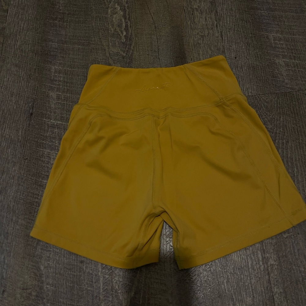 Alphalete Women's Golden High-Waisted Bike Shorts